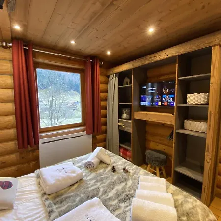 木屋 Le Grand Cerf En Rondins Avec Jacuzzi *