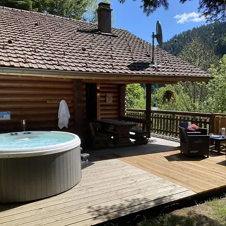 Chalet Le Grand Cerf En Rondins Avec Jacuzzi La Bresse