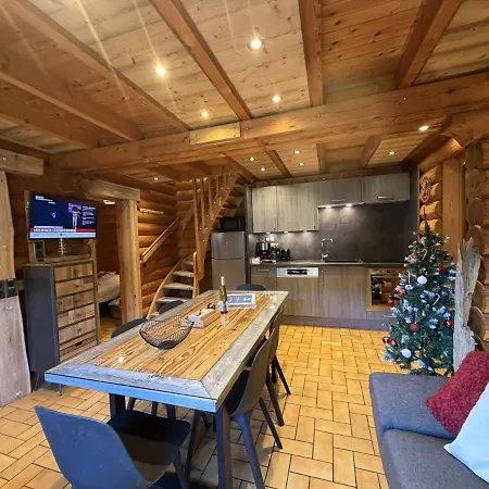 木屋 Le Grand Cerf En Rondins Avec Jacuzzi *