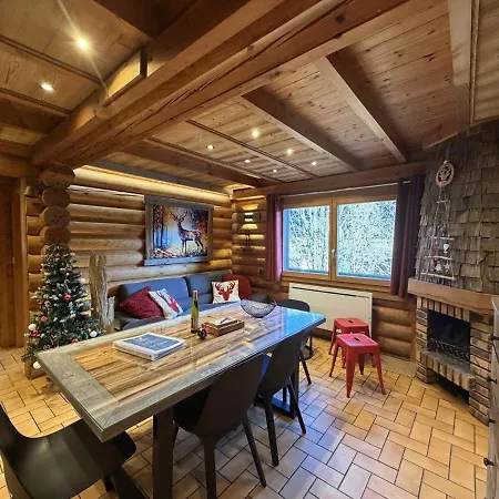 木屋 Le Grand Cerf En Rondins Avec Jacuzzi *