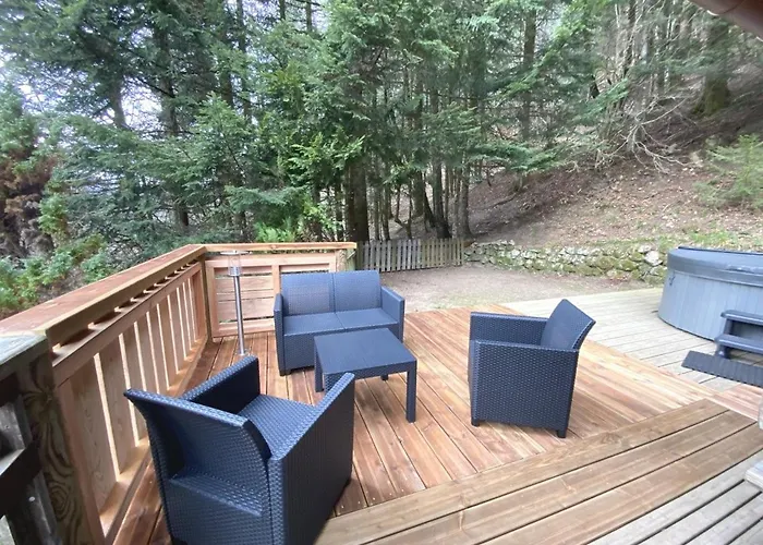 Le Grand Cerf En Rondins Avec Jacuzzi La Bresse