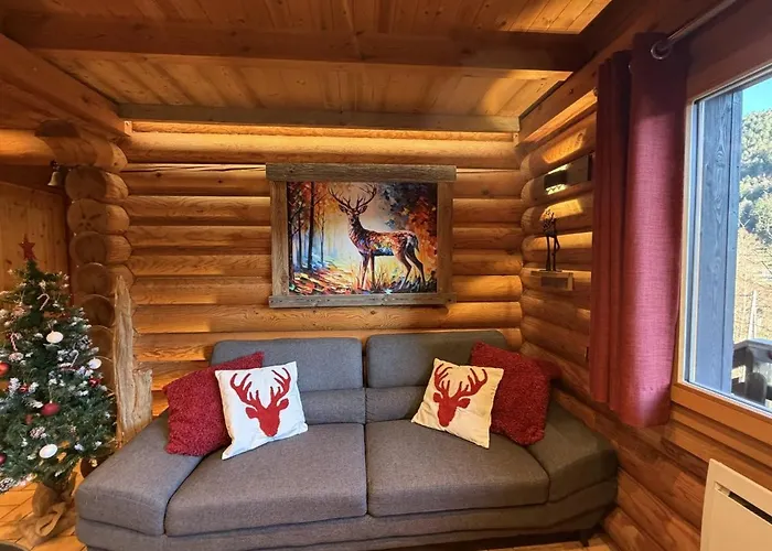 Le Grand Cerf En Rondins Avec Jacuzzi Horská chata *