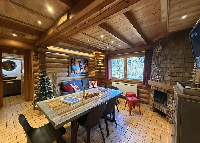 Alpehytte Le Grand Cerf En Rondins Avec Jacuzzi *