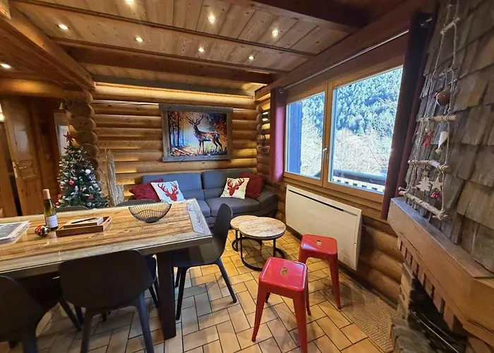 Le Grand Cerf En Rondins Avec Jacuzzi La Bresse